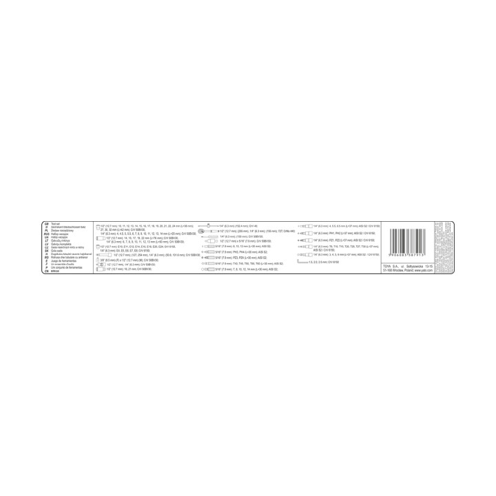 ZESTAW NARZĘDZIOWY 1/4" I 1/2" KPL 108SZT.