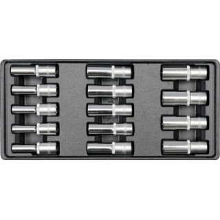 WKŁAD DO SZUFLADY NASADKI DŁUGIE 8-21MM 1/2" 14CZ.