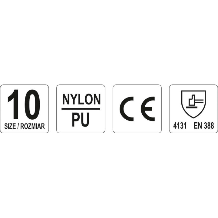 RĘKAWICE ROBOCZE NYLONOWE SZARE 10
