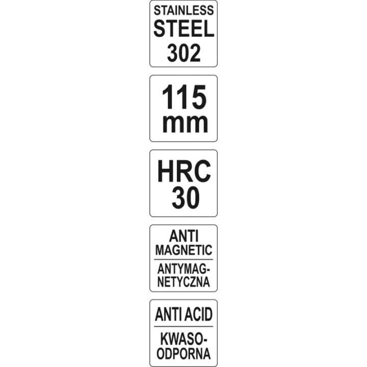 PĘSETA ODGIĘTA 115MM