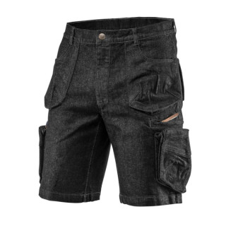 KRÓTKIE SPODENKI ROBOCZE DENIM, CZARNE, ROZMIAR M