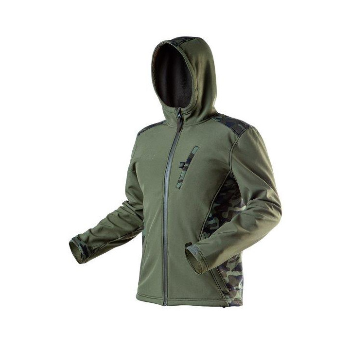 KURTKA SOFTSHELL CAMO, XXL