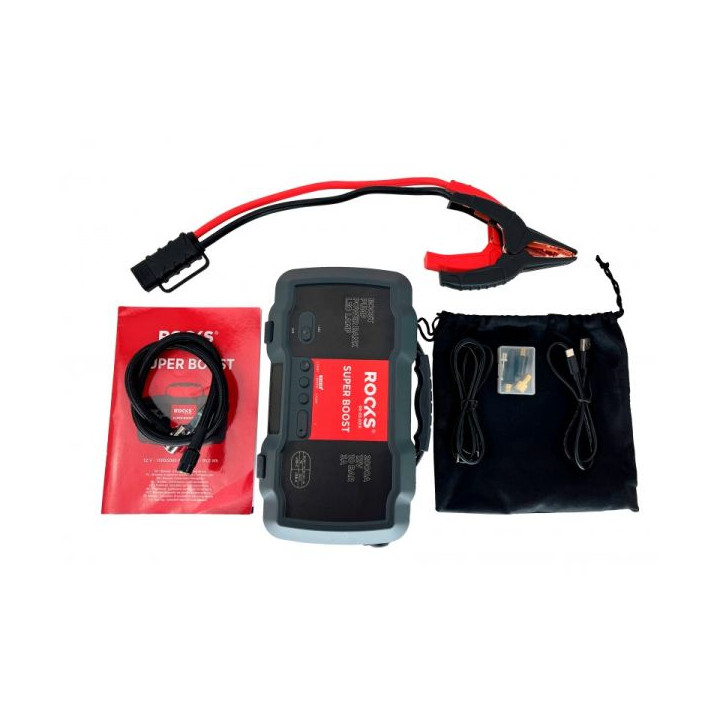 BOOSTER, URZĄDZENIE ROZRUCHOWE Z KOMPRESOREM, 12V-1000/2000 A - 10 BAR - 55,5 WH