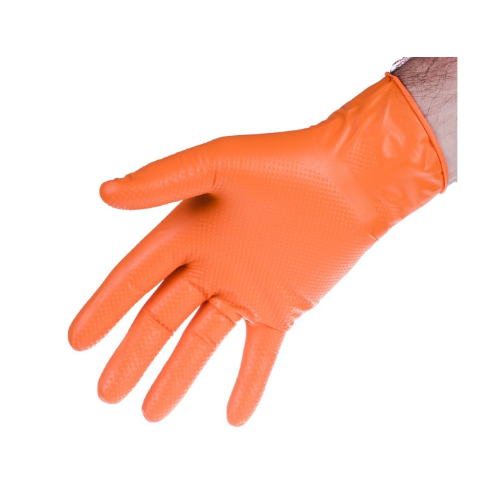 RĘKAWICE NITRYLOWE STRONG ORANGE L, KPL 50 SZT