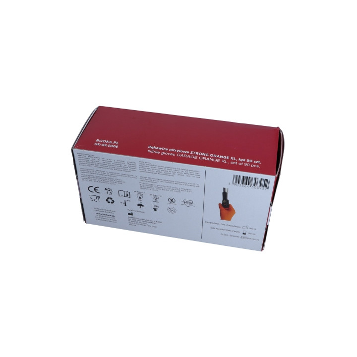 RĘKAWICE NITRYLOWE STRONG ORANGE XL, KPL 50 SZT