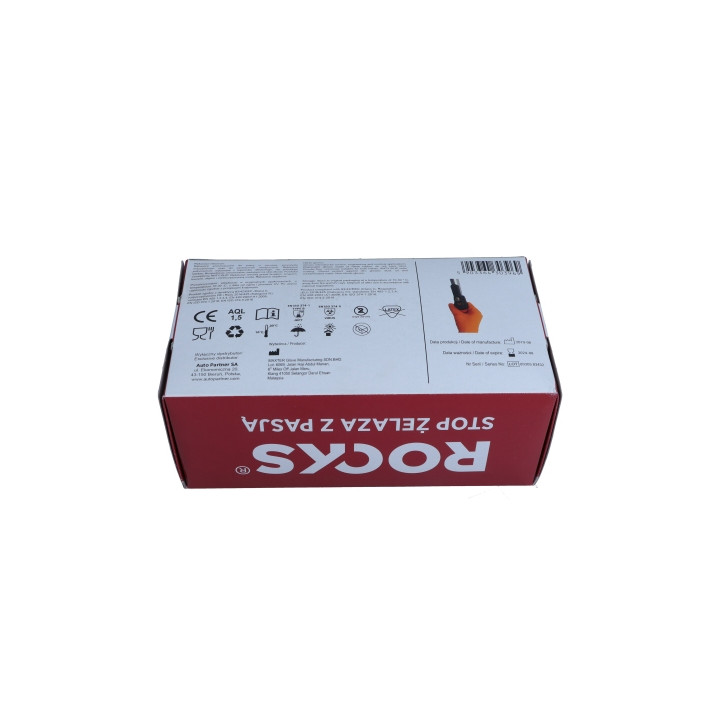 RĘKAWICE NITRYLOWE STRONG ORANGE M, KPL 50 SZT