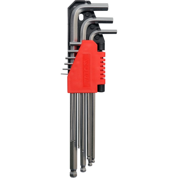 KLUCZE HEX KULKA 9CZ.1,5-10MM DŁUGIE CRV