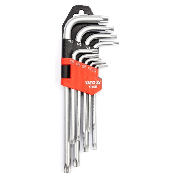 KLUCZE IMBUSOWE TORX T10-T50, 9CZ.