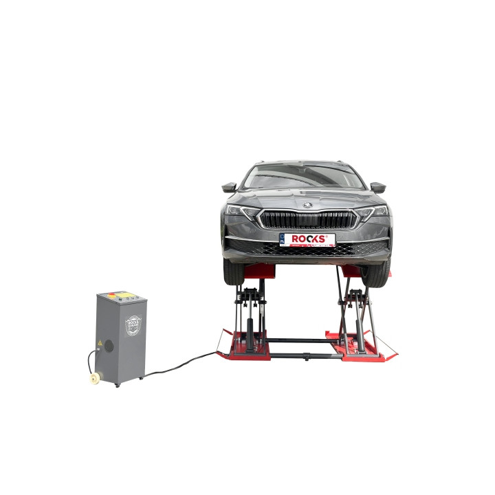 PODNOŚNIK NOŻYCOWY, PODPROGOWY 3500 KG, MOBILNY 230V