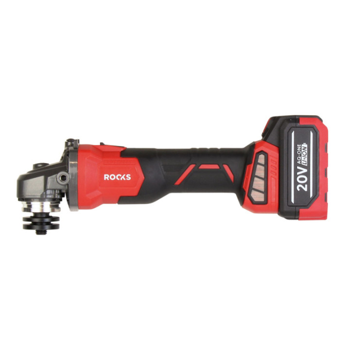 20V AQ-ONE SZLIFIERKA KĄTOWA 125 MM, 7500 RPM, KPL Z AKUMULATOREM 4AH, BMC