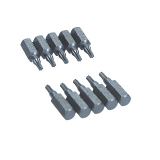 BIT DO WKRĘTARKI 1/4"X 25 MM X T10, UDAROWY CVMO-S, KPL 10 CZ.