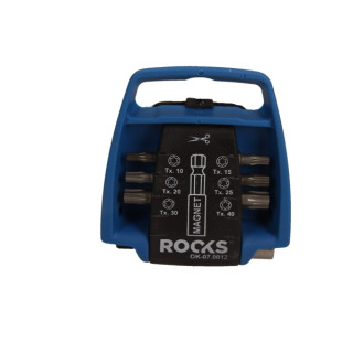 BIT POCKET ZESTAW BITÓW Z UCHWYTEM MAGNETYCZNYM, TORX T10/T15/T20/T25/T30/T40, KPL 7 CZ.
