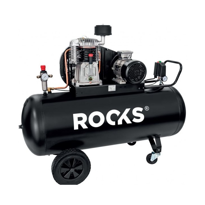 KOMPRESOR TŁOKOWY 100 L - 3 KM - 231 L/MIN - 10 BAR - 230V - BLACK
