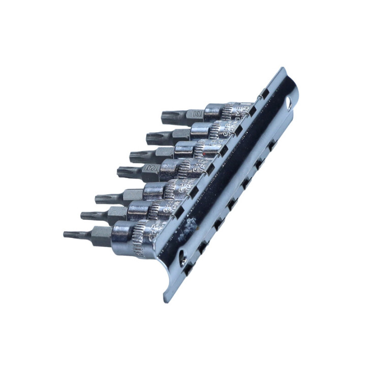 ZESTAW KLUCZY TRZPIENIOWYCH 1/4" TORX T8-T30, 6 CZ.