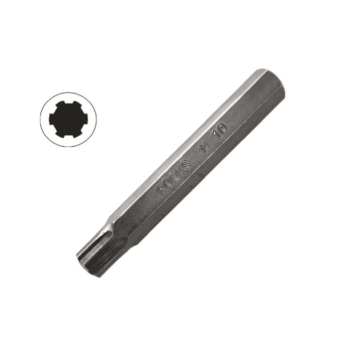 BIT 10 MM (3/8" ) RIBE M7 X 75 MM, 73MOV5-2 (S2)