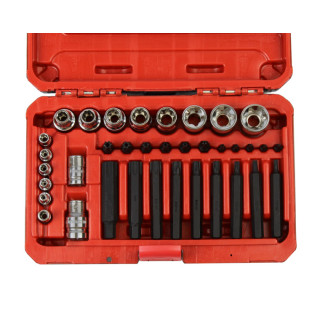 ZESTAW NARZĘDZI TORX 1/2'', 3/8'', 1/4'', 36 CZĘŚCI