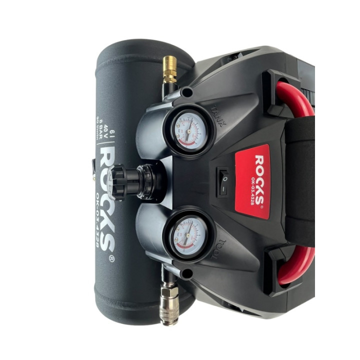 20V AQ-ONE KOMPRESOR 6L - 1 KM - 8 BAR - 40 V, KPL Z AKUMULATOREM 2 X 4 AH