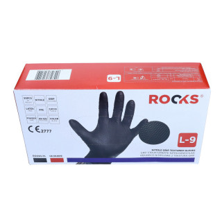RĘKAWICE NITRYLOWE STRONG BLACK L, KPL 50 SZT