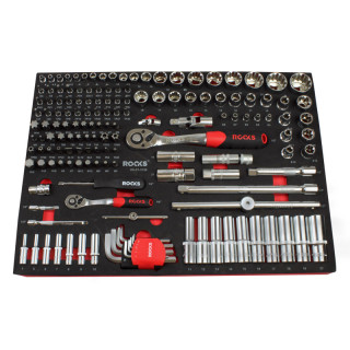 ZESTAW NARZĘDZIOWY MASTER GARAGE 1/2" I 1/4", 1/1, 155 CZ