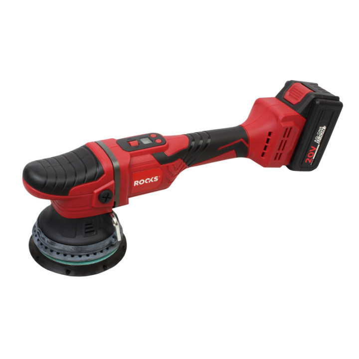 20V AQ-ONE MASZYNA POLERSKA DUAL-ACTION 125 MM X 15 MM , 2100-5000 RPM, KPL Z AKUMULATOREM 4AH