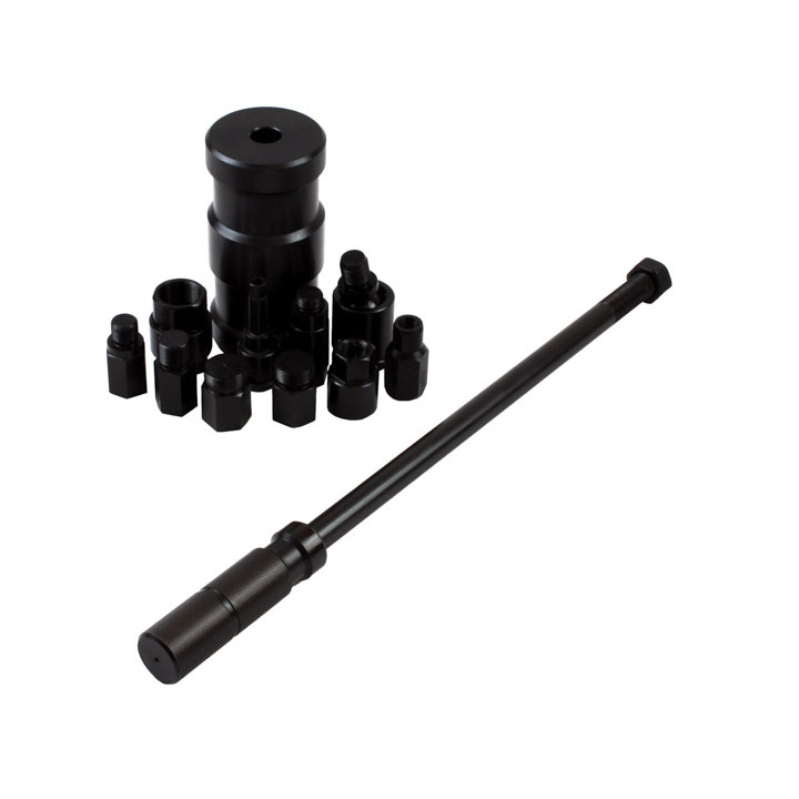 ZESTAW ADAPTERÓW DO WTRYSKIWACZY 9 CZ BOSCH. DELPHI. SIMENS. DENSO Z MŁOTEM BEZWŁADNOŚCIOWYM 4 KG