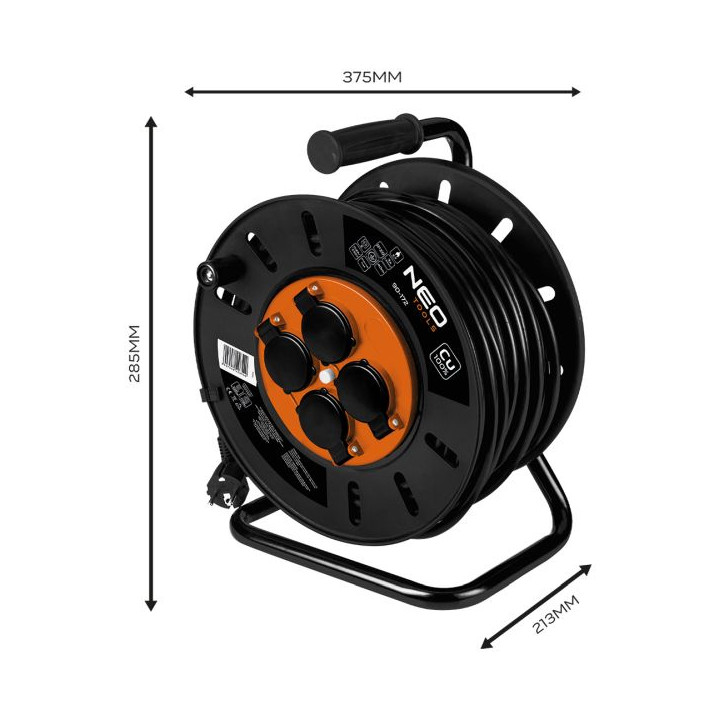 PRZEDŁUŻACZ BĘBNOWY 40M, 3X1.5MM2