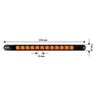UCHWYTY NA NASADKI 1/4", 3/8", 1/2" - ZESTAW 6 SZT.