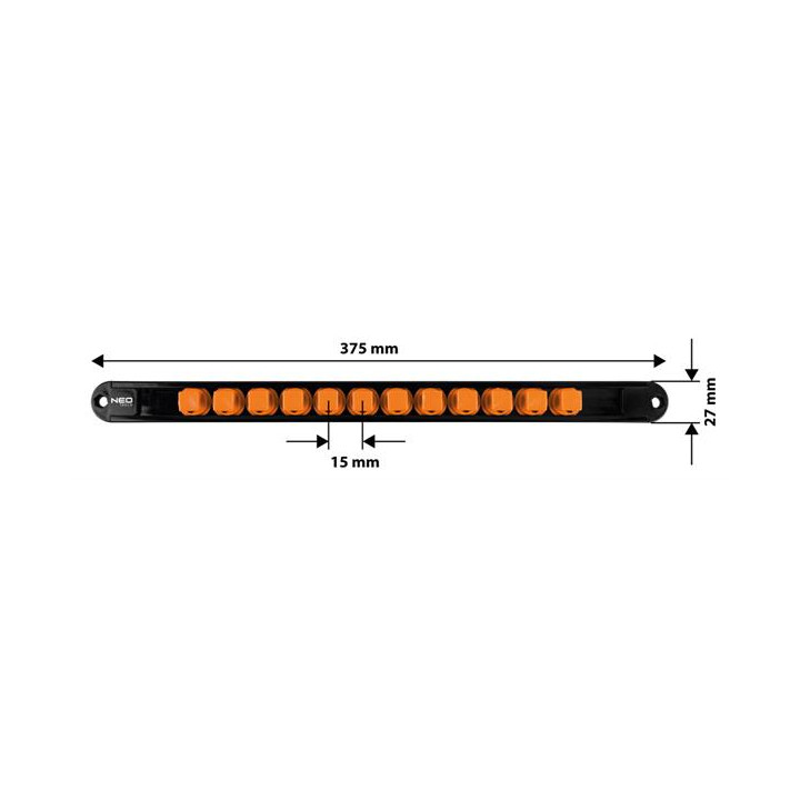UCHWYTY NA NASADKI 1/4", 3/8", 1/2" - ZESTAW 6 SZT.