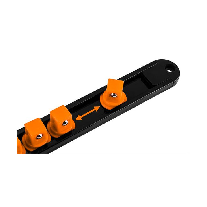 UCHWYTY NA NASADKI 1/4", 3/8", 1/2" - ZESTAW 6 SZT.