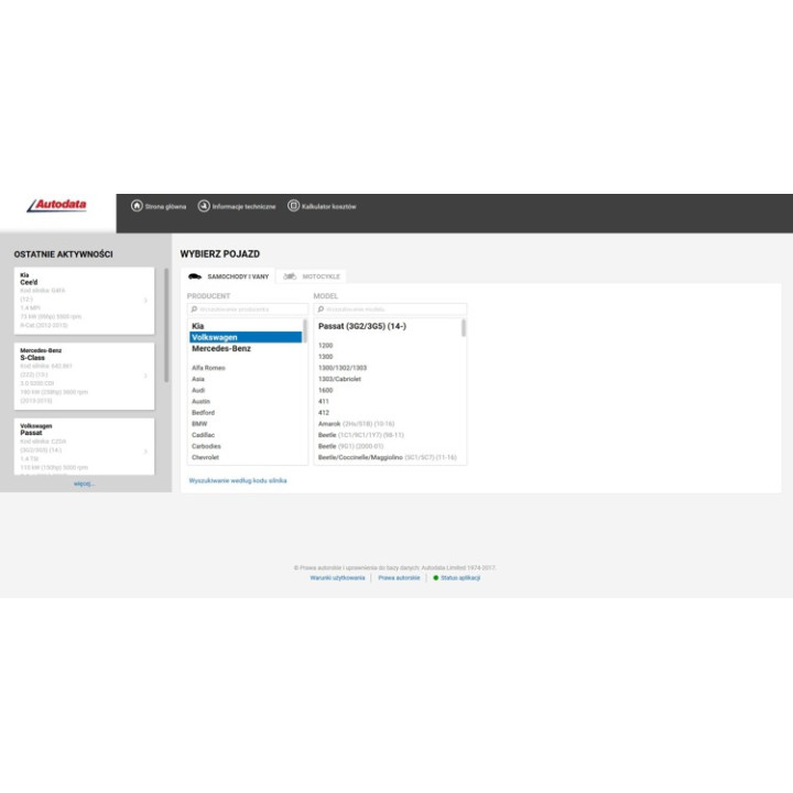 AUTODATA ONLINE 3 NA 1 STANOWISKO
