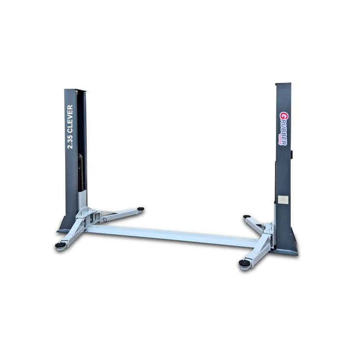 PODNOŚNIK DWUKOLUMNOWY ELEKTROHYDRAULICZNY PÓŁAUTOMATYCZNY NISKI 3,5T ŁĄCZONY DOŁEM ARM 2-2 P: 2580MM 230V 2.35 CLEVER GRUBBER
