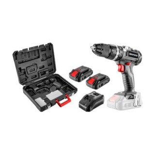 ZESTAW E+: WIERTARKO-WKRĘTARKA AKU BEZSZCZOTKOWA Z UDAREM 18V, LI-ION, 13 MM, 2 AKU 2AH, ŁAD,WALIZKA