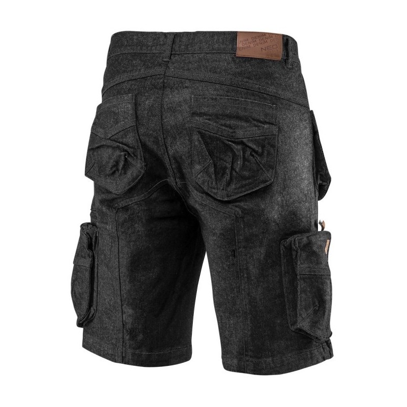 Krótkie spodenki robocze denim czarne rozmiar xxl