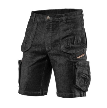 Krótkie spodenki robocze denim czarne rozmiar xxl