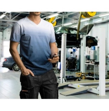 Krótkie spodenki robocze denim czarne rozmiar xxl