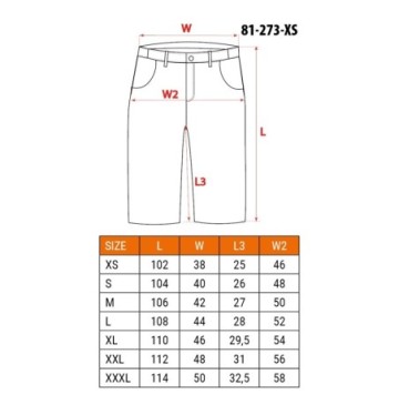 Krótkie spodenki robocze denim czarne rozmiar xxl