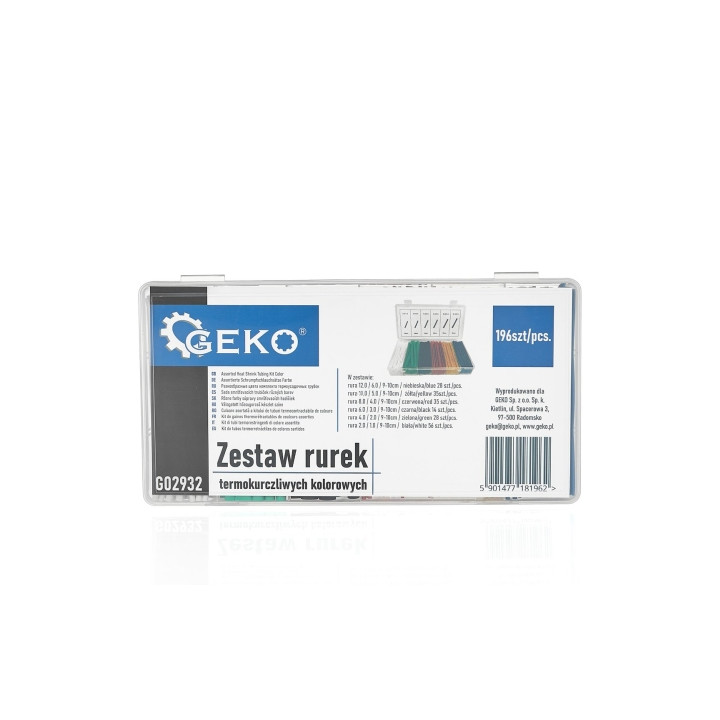 ZESTAW RUREK TERMOKURCZLIWYCH KOLOROWYCH 196SZT