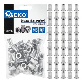 ZESTAW NITONAKRĘTEK ALUMINIOWYCH M5 0,5-2,5 50SZT