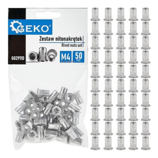 ZESTAW NITONAKRĘTEK ALUMINIOWYCH M4 0,5-2,0 50SZT