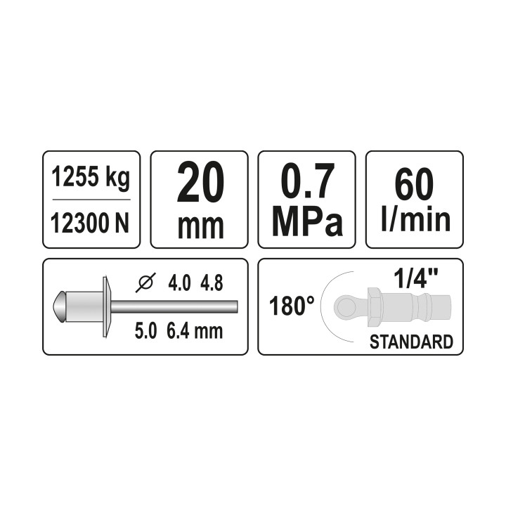 NITOWNICA PNEUMATYCZNA 4,0-6,4MM