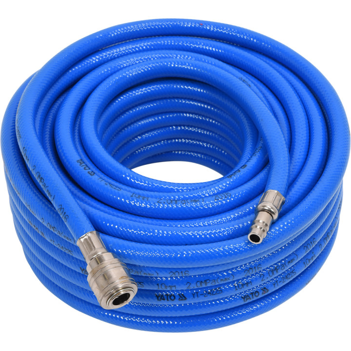 WĄŻ PNEUMATYCZNY PVC Z SZYBKOZŁĄCZEM 10MMX20M