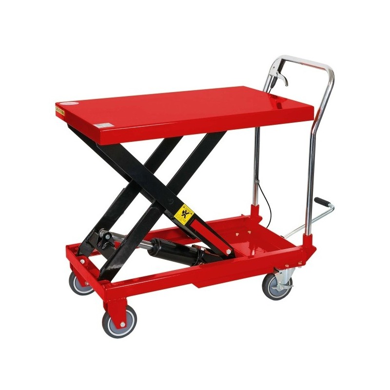 Wózek magazynowy z hydraulicznym podnoszeniem platformy 500kg