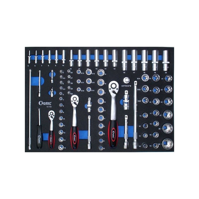 Insert with equipment for a workshop trolley