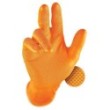Rękawice nitrylowe ochronne grippaz 246 pomarańczowe 50 szt roz xl