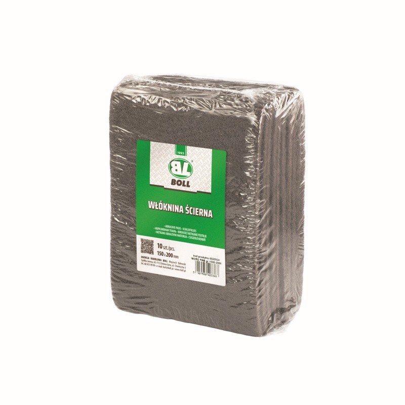 Włóknina ścierna 150x200 mm micro fine / szara granulacja 1500-2000 / boll