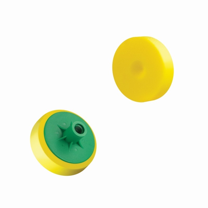 Gąbka do polerowania śr 80mm / żółta / średnio twarda / gwint m14 / boll