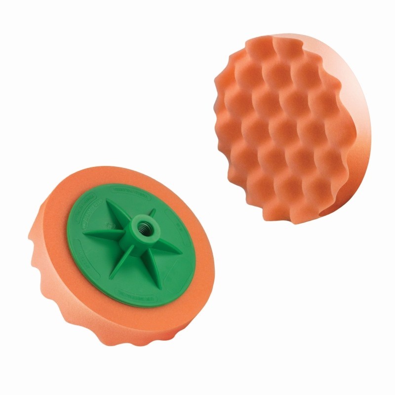 Gąbka do polerowania profilowana śr 150mm / pomarańczowa / średnia / gwint m14 / boll