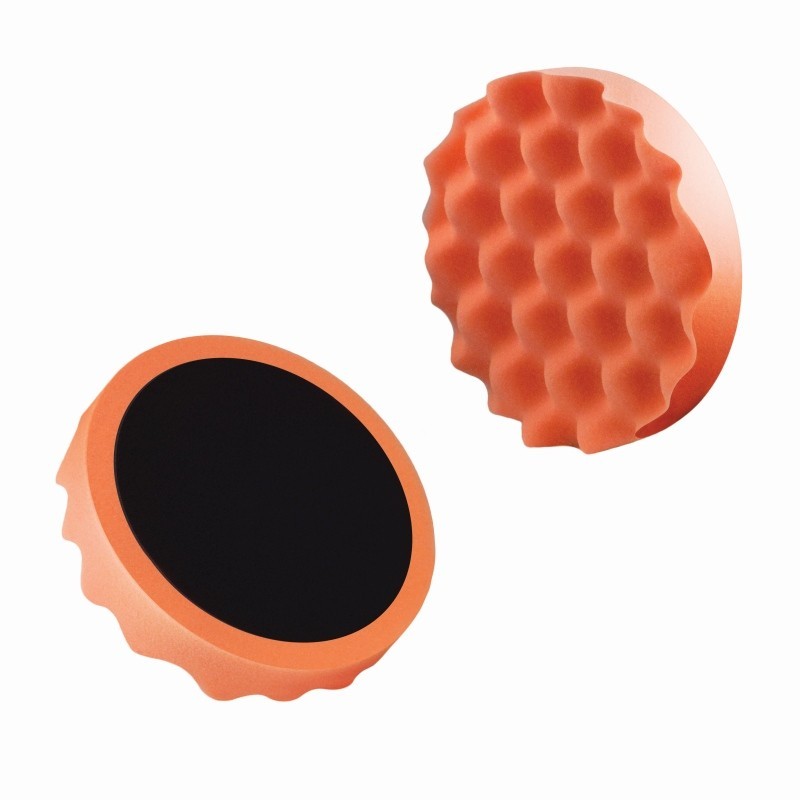 Gąbka do polerowania profilowana śr 150mm / pomarańczowa / średnia / na rzep / boll