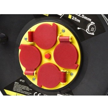 Przedłużacz elektryczny bębnowy 3x25 mm 25 m