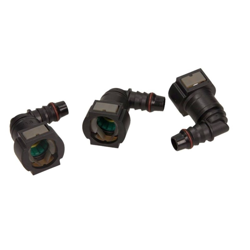 Fuel line angled quick connectors 118mm x 10mm pk